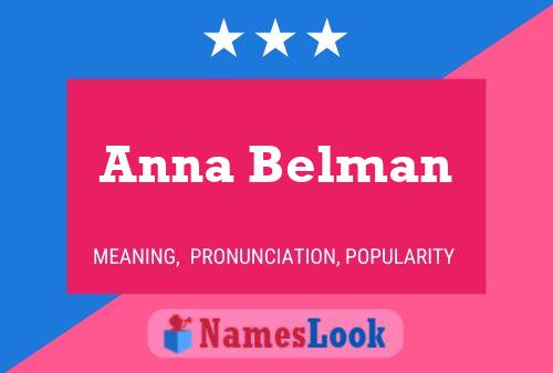 ملصق اسم Anna Belman