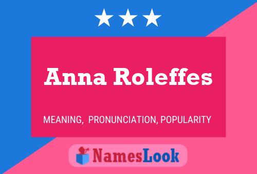 ملصق اسم Anna Roleffes