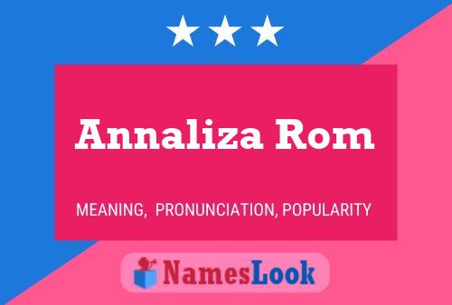 ملصق اسم Annaliza Rom