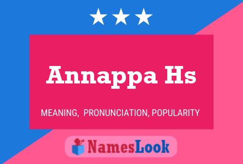 ملصق اسم Annappa Hs