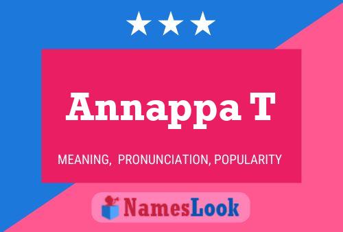 ملصق اسم Annappa T