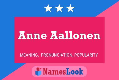 ملصق اسم Anne Aallonen