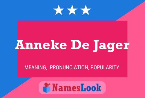 ملصق اسم Anneke De Jager