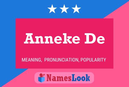 ملصق اسم Anneke De