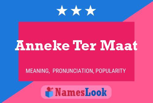 ملصق اسم Anneke Ter Maat