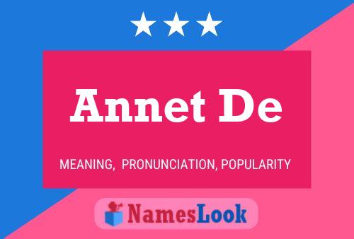 ملصق اسم Annet De