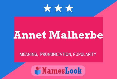 ملصق اسم Annet Malherbe