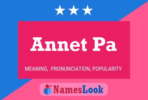 ملصق اسم Annet Pa