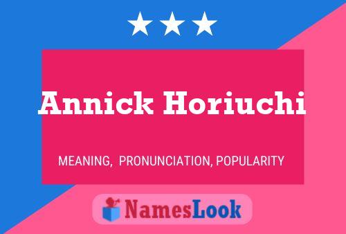 ملصق اسم Annick Horiuchi