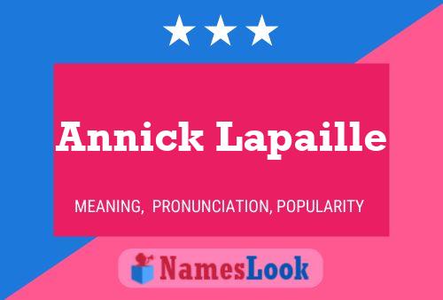 ملصق اسم Annick Lapaille