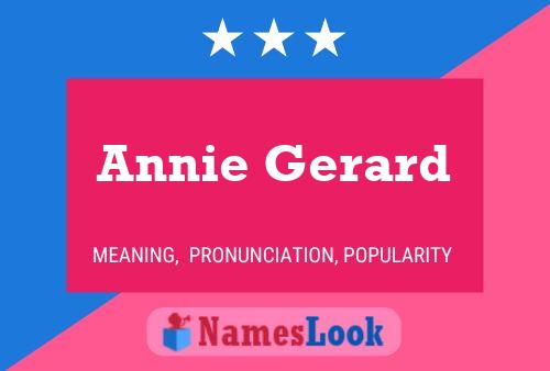 ملصق اسم Annie Gerard