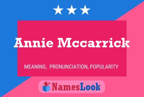 ملصق اسم Annie Mccarrick