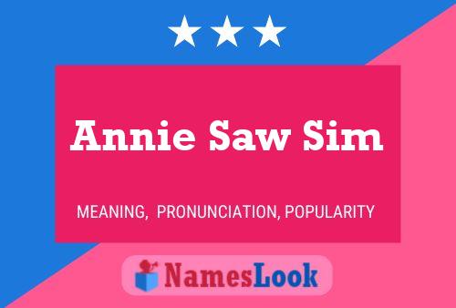 ملصق اسم Annie Saw Sim