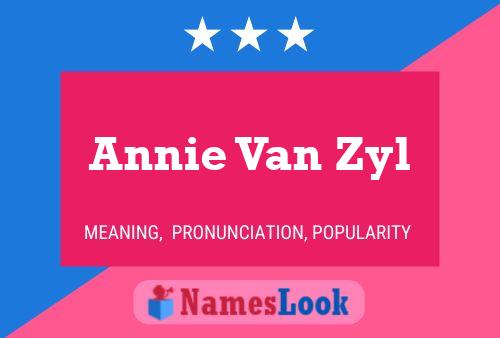 ملصق اسم Annie Van Zyl