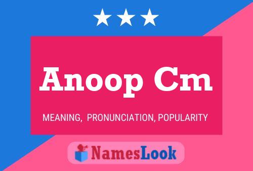 ملصق اسم Anoop Cm