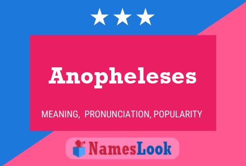 ملصق اسم Anopheleses