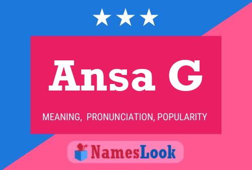 ملصق اسم Ansa G