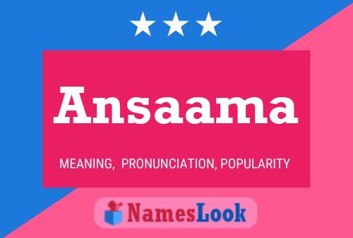 ملصق اسم Ansaama