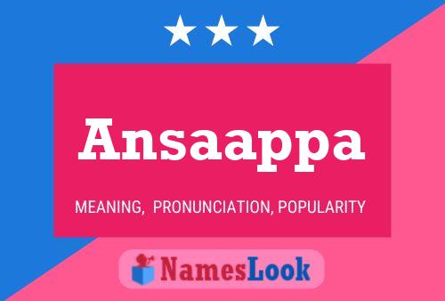 ملصق اسم Ansaappa