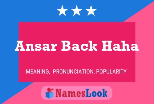 ملصق اسم Ansar Back Haha