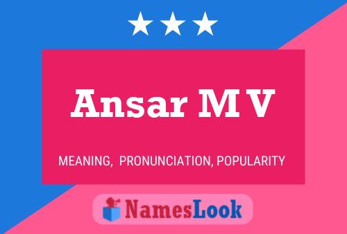 ملصق اسم Ansar M V