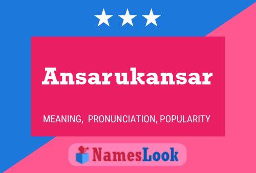 ملصق اسم Ansarukansar