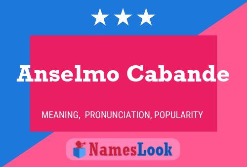 ملصق اسم Anselmo Cabande