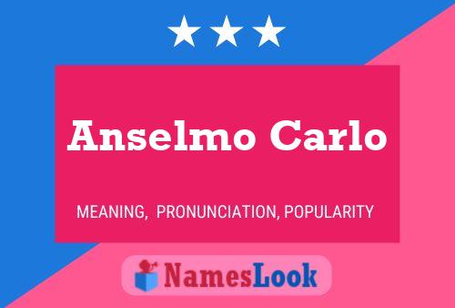 ملصق اسم Anselmo Carlo