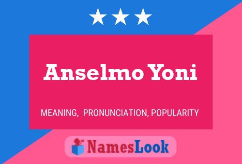 ملصق اسم Anselmo Yoni