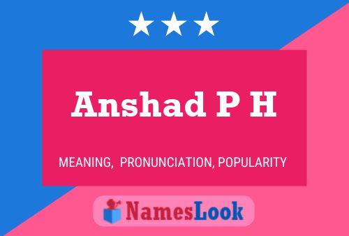 ملصق اسم Anshad P H