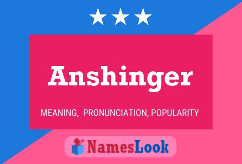 ملصق اسم Anshinger