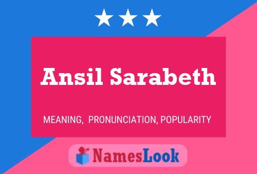 ملصق اسم Ansil Sarabeth