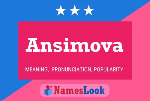 ملصق اسم Ansimova