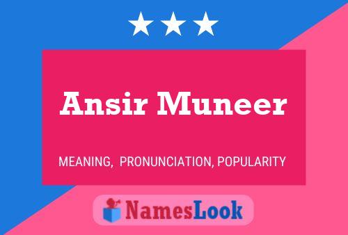 ملصق اسم Ansir Muneer