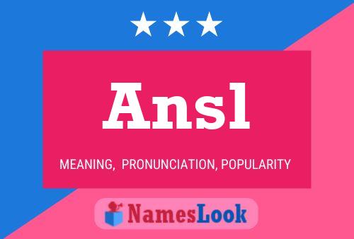 ملصق اسم Ansl