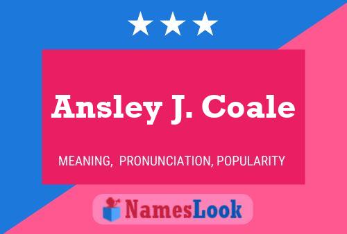 ملصق اسم Ansley J. Coale