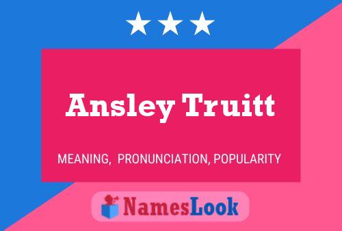 ملصق اسم Ansley Truitt