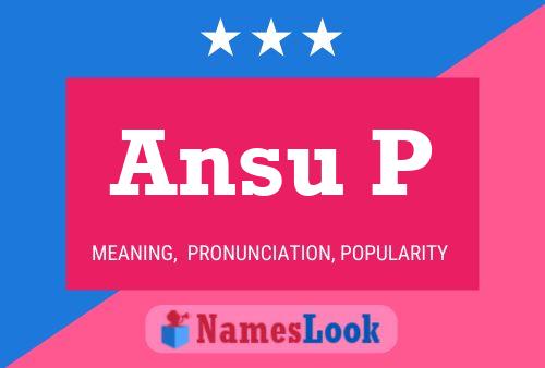 ملصق اسم Ansu P