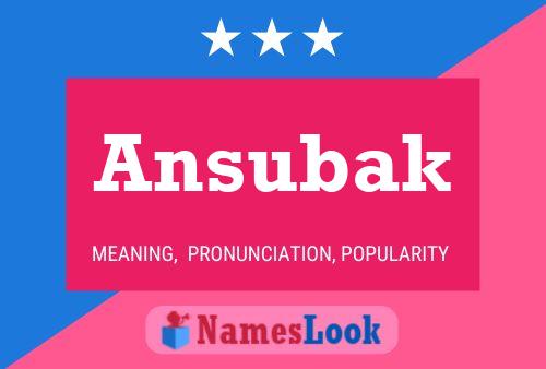 ملصق اسم Ansubak