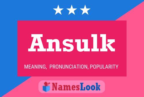 ملصق اسم Ansulk