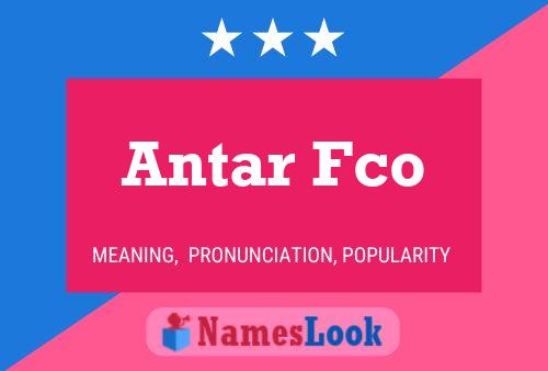 ملصق اسم Antar Fco