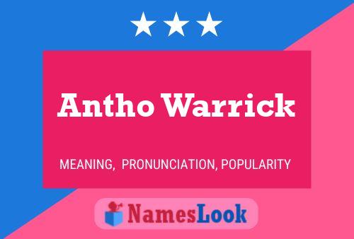 ملصق اسم Antho Warrick