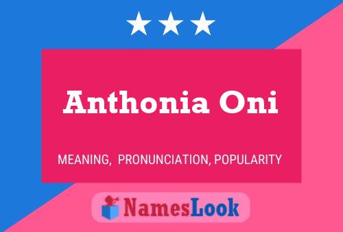 ملصق اسم Anthonia Oni