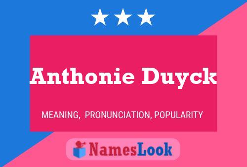 ملصق اسم Anthonie Duyck