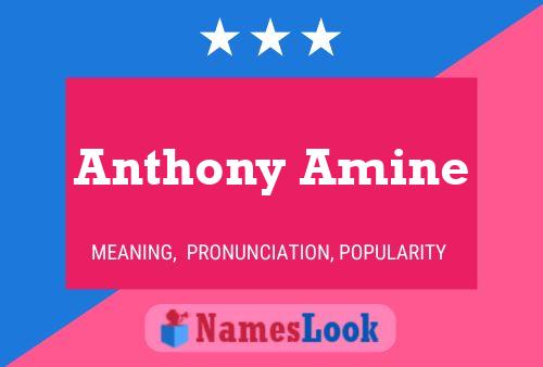 ملصق اسم Anthony Amine