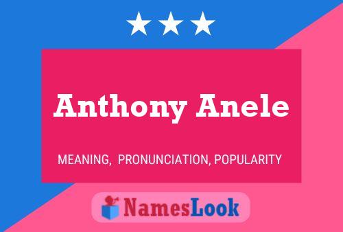 ملصق اسم Anthony Anele