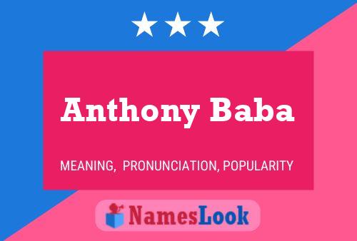 ملصق اسم Anthony Baba