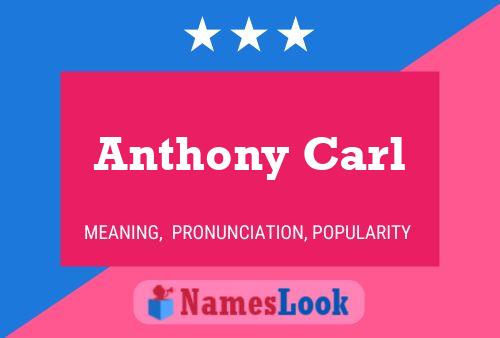 ملصق اسم Anthony Carl