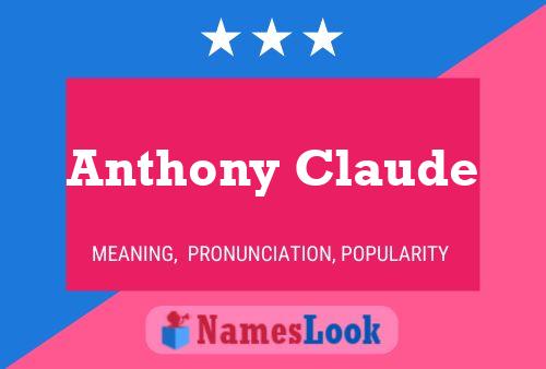 ملصق اسم Anthony Claude