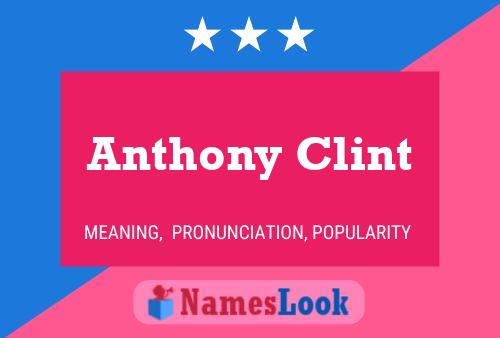 ملصق اسم Anthony Clint